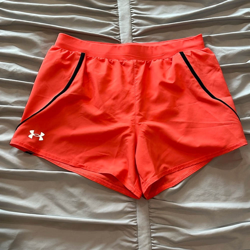 Under Armour Loose Orange and Black Workout Shorts